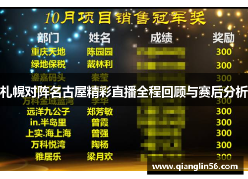 札幌对阵名古屋精彩直播全程回顾与赛后分析